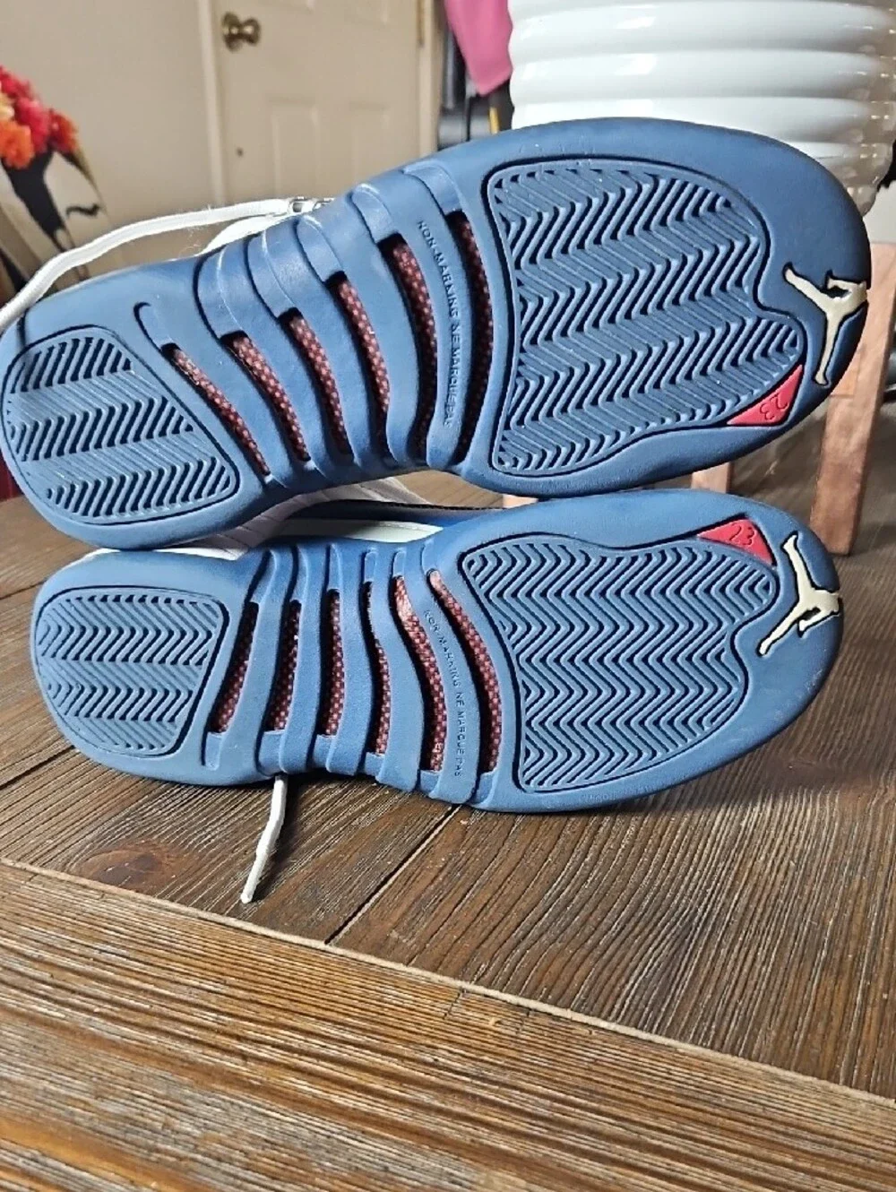 Nike Air Jordan 12 Retro Men’s Shoes - White & Blue